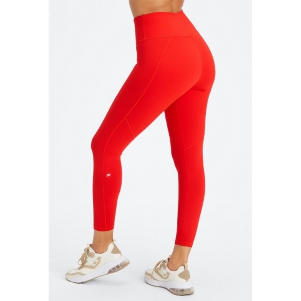 Fabletics Pure Lux Leggings High Waisted‎ Activewear Yoga Pants Red Size Medium
